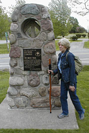 Bruce Trail marker in Canada